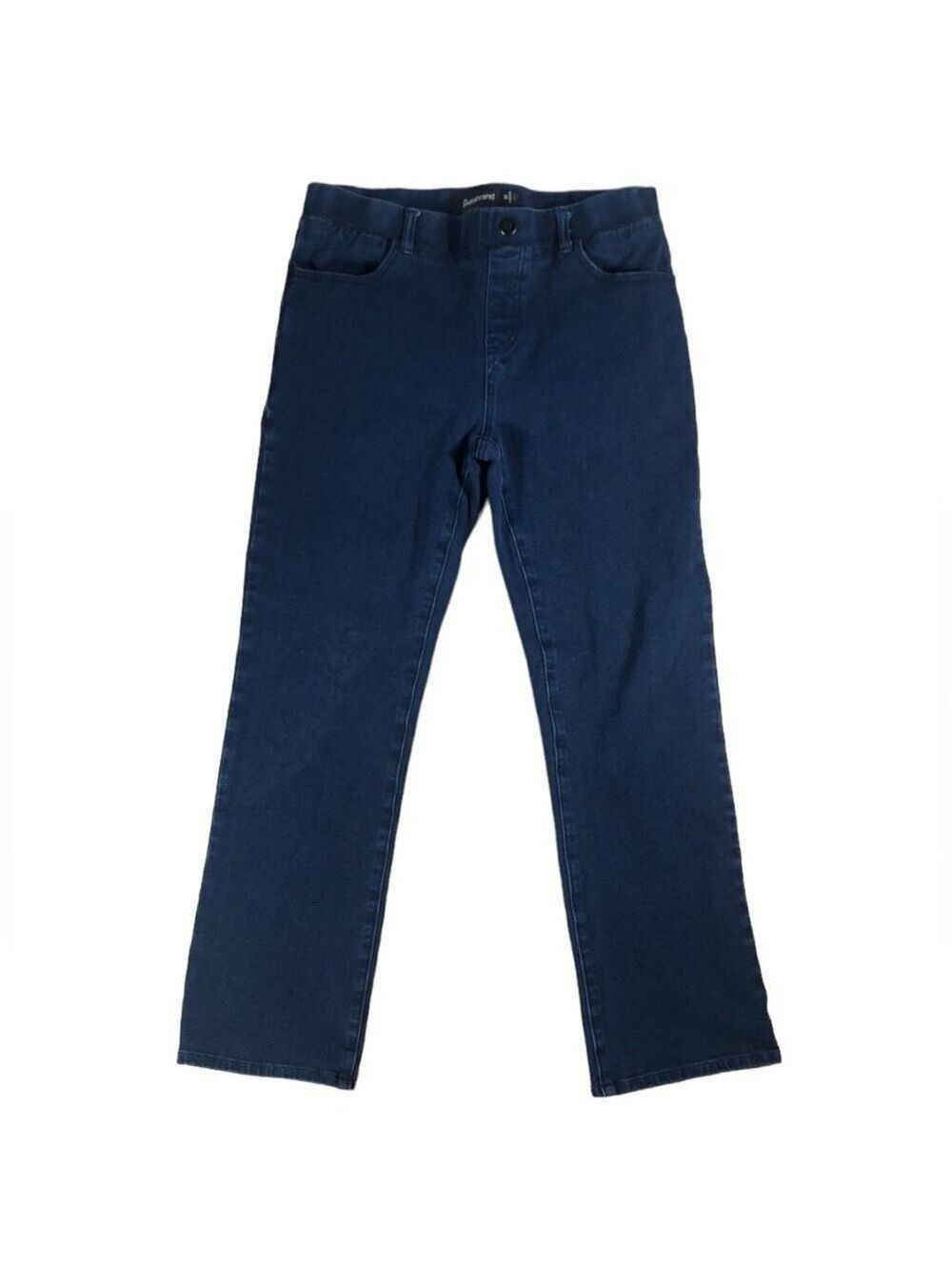 Betabrand Straight-Leg | 4-Pocket Pull On Yoga Denim Pant Medium, Short Petite - Picture 3 of 13